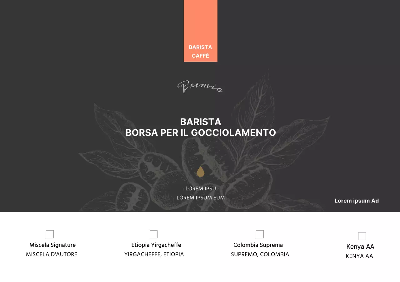 Informazioni sul prodotto Brown Tone Bean Illustration Café