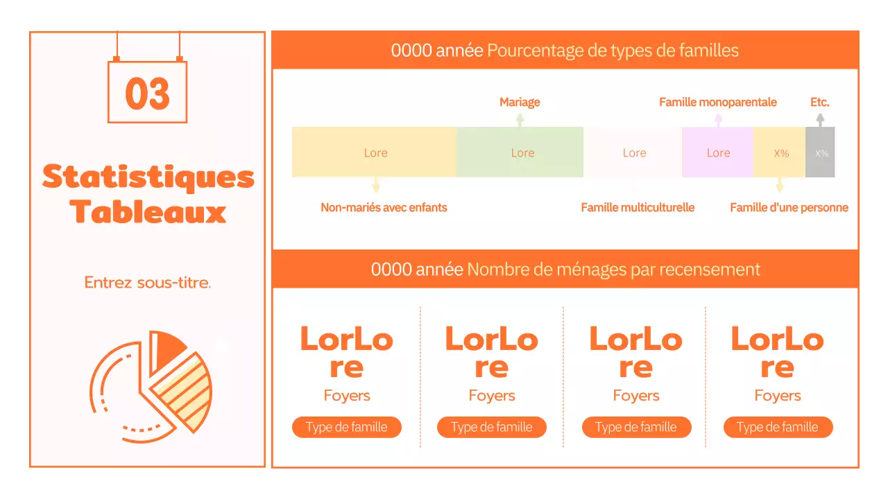 Programme de culture familiale avec de jolies illustrations orange