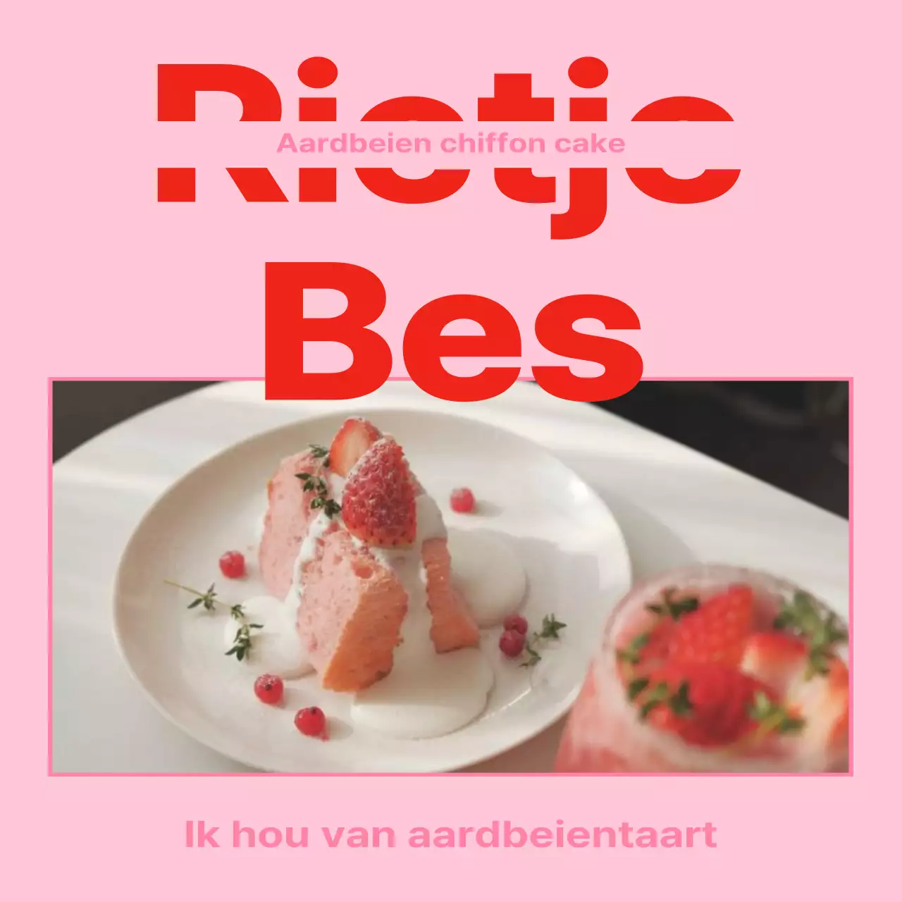 Promoot een fotolijstmenu in rood en roze