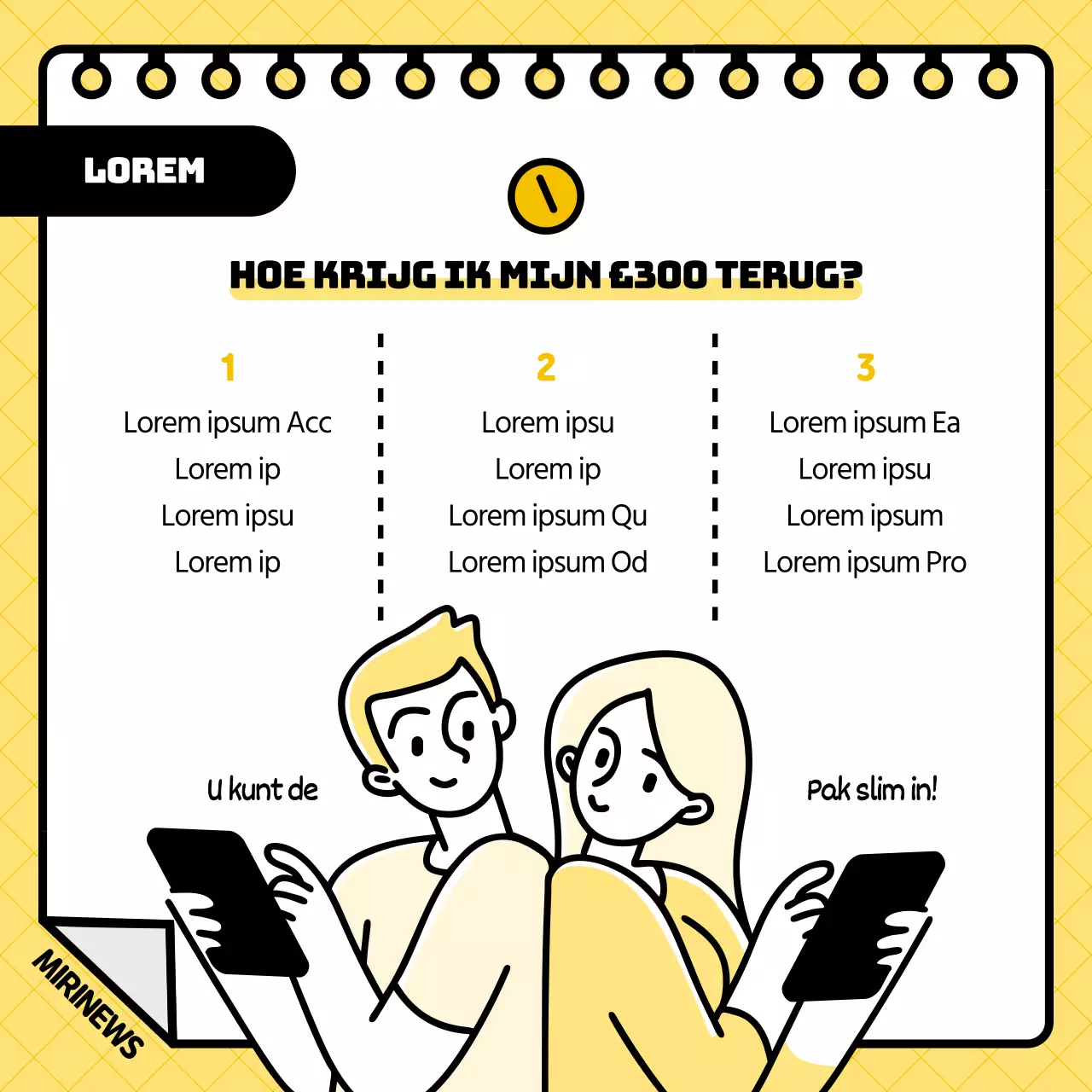 Geel en zwart illustratieconcept wegwerpbeker statiegeldsysteem