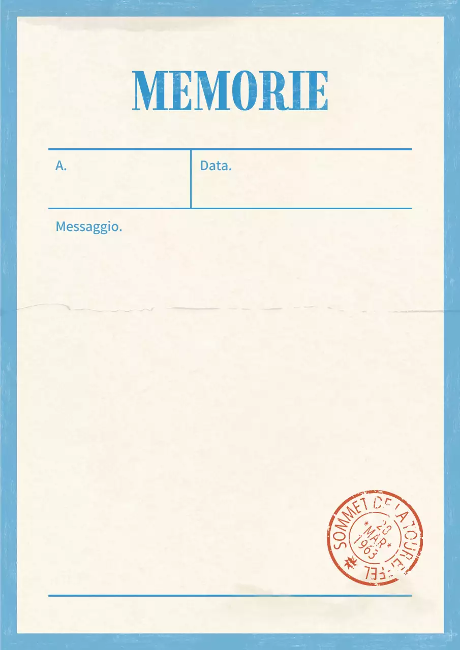 Pacchetto bundle di layout di blocco note vintage blu chiaro