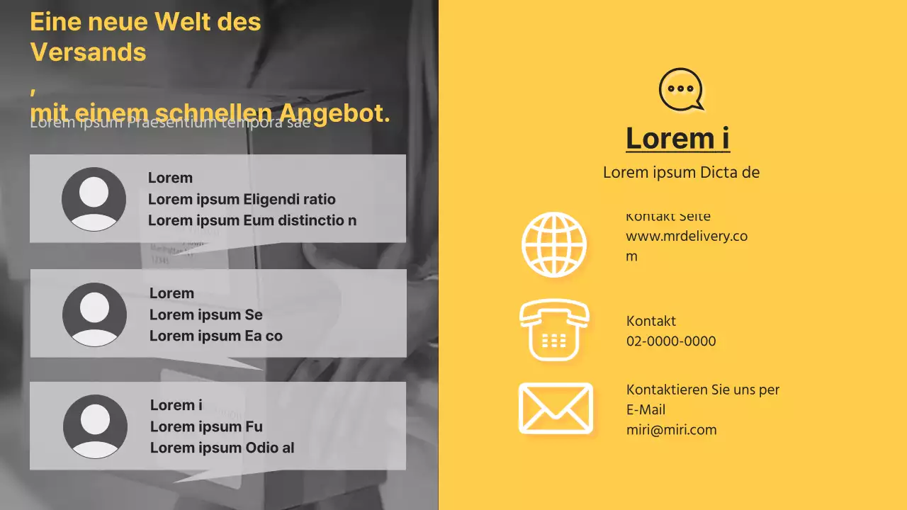 Einführung eines einfachen gelb-schwarzen Schnelldienstes