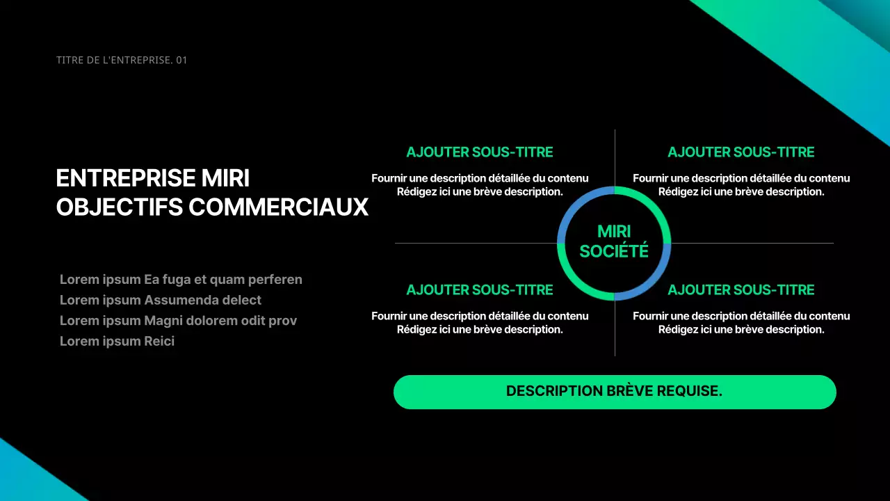 Les affaires en noir et en dégradé