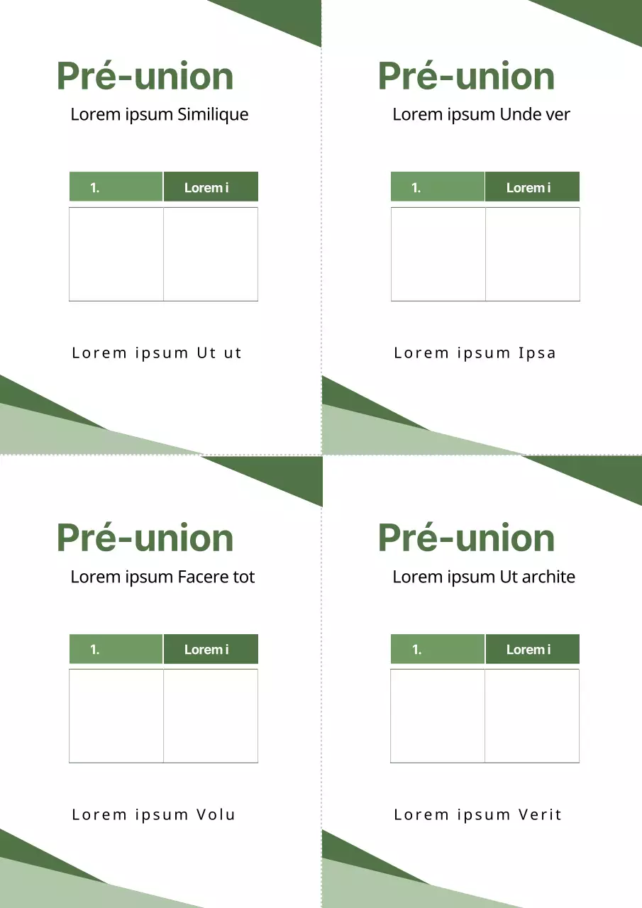 Bulletin de vote sur papier neutre vert pour l'élection des représentants syndicaux des travailleurs
