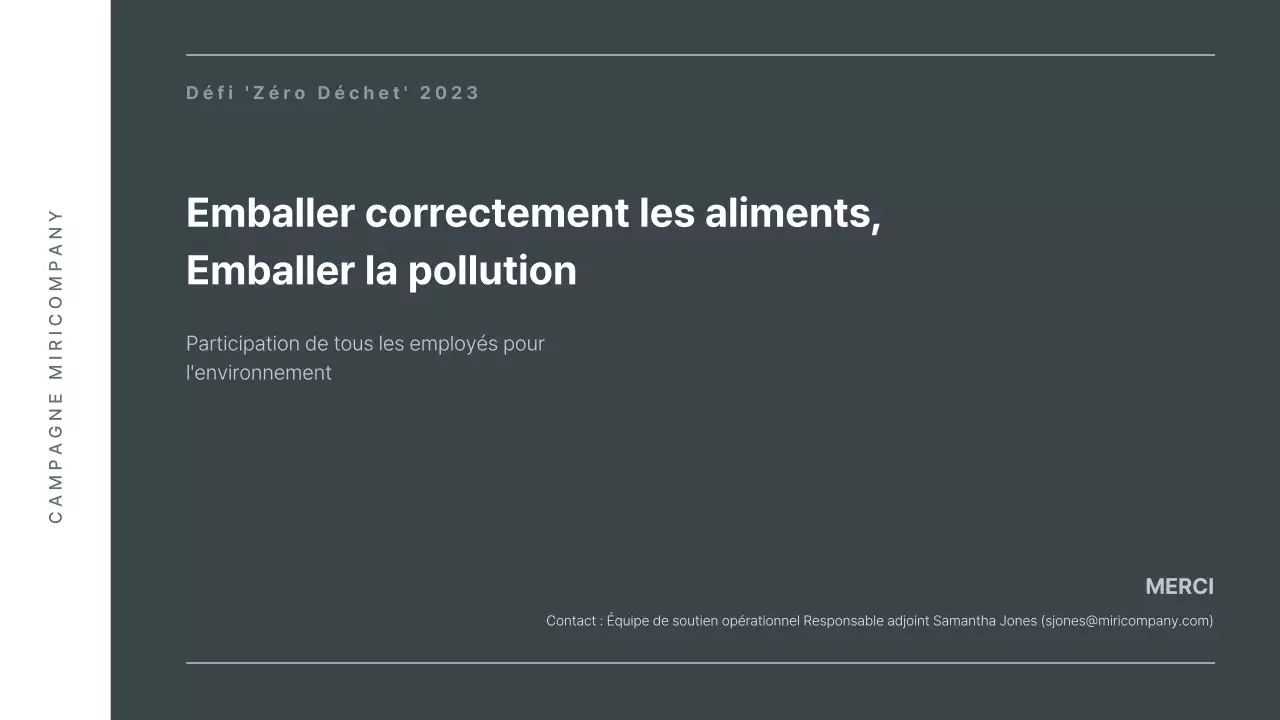 Présentation d'une campagne environnementale interne dans des tons verts apaisants