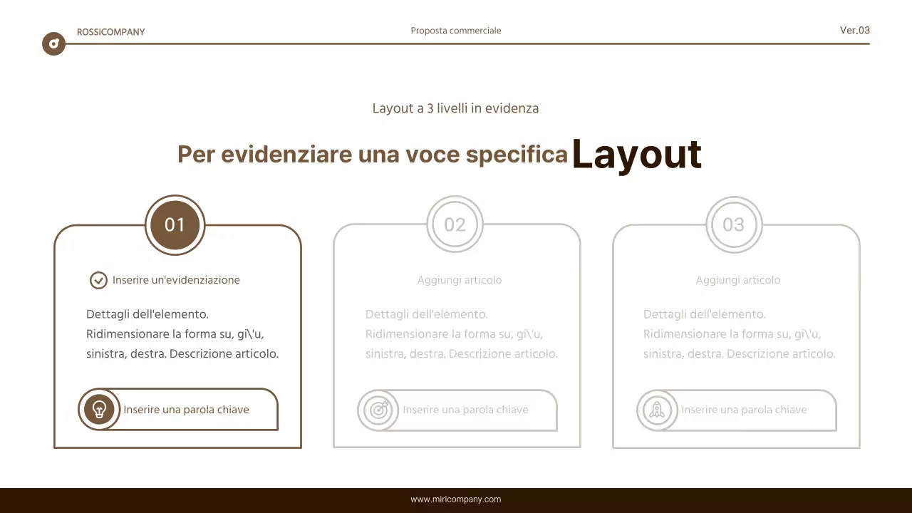 Semplice relazione di evidenziazione del testo in marrone e bianco