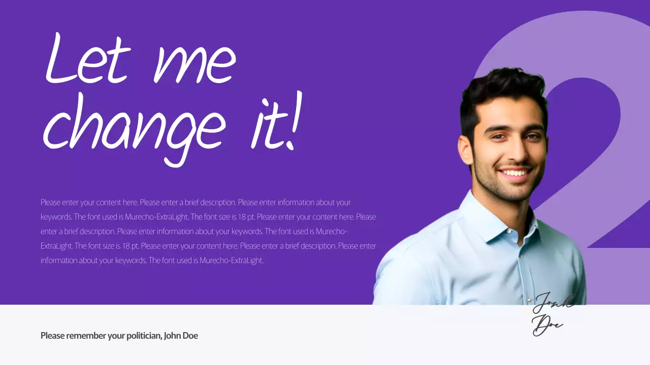 Purple Modern Election Promotion Presentation