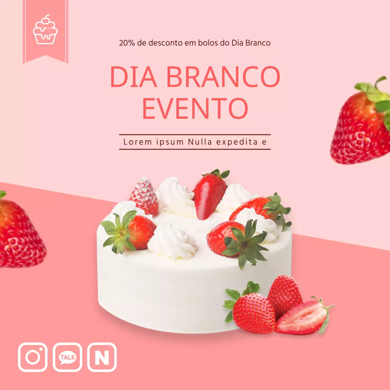 Evento do bolo do Dia Branco e Rosa