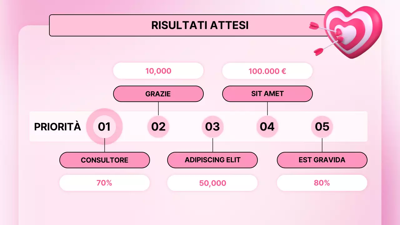 Rosa 3D illustrazione carino piano di San Valentino