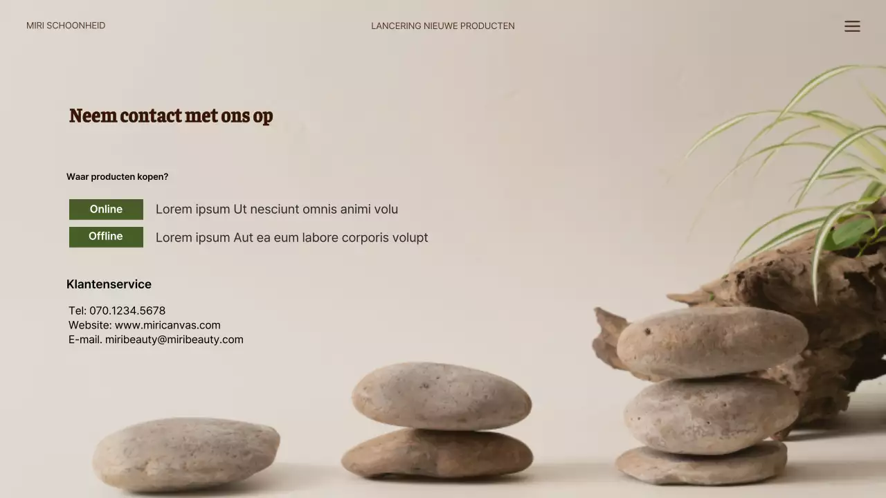 Nieuwe natuurlijke haarproducten in groen en beige