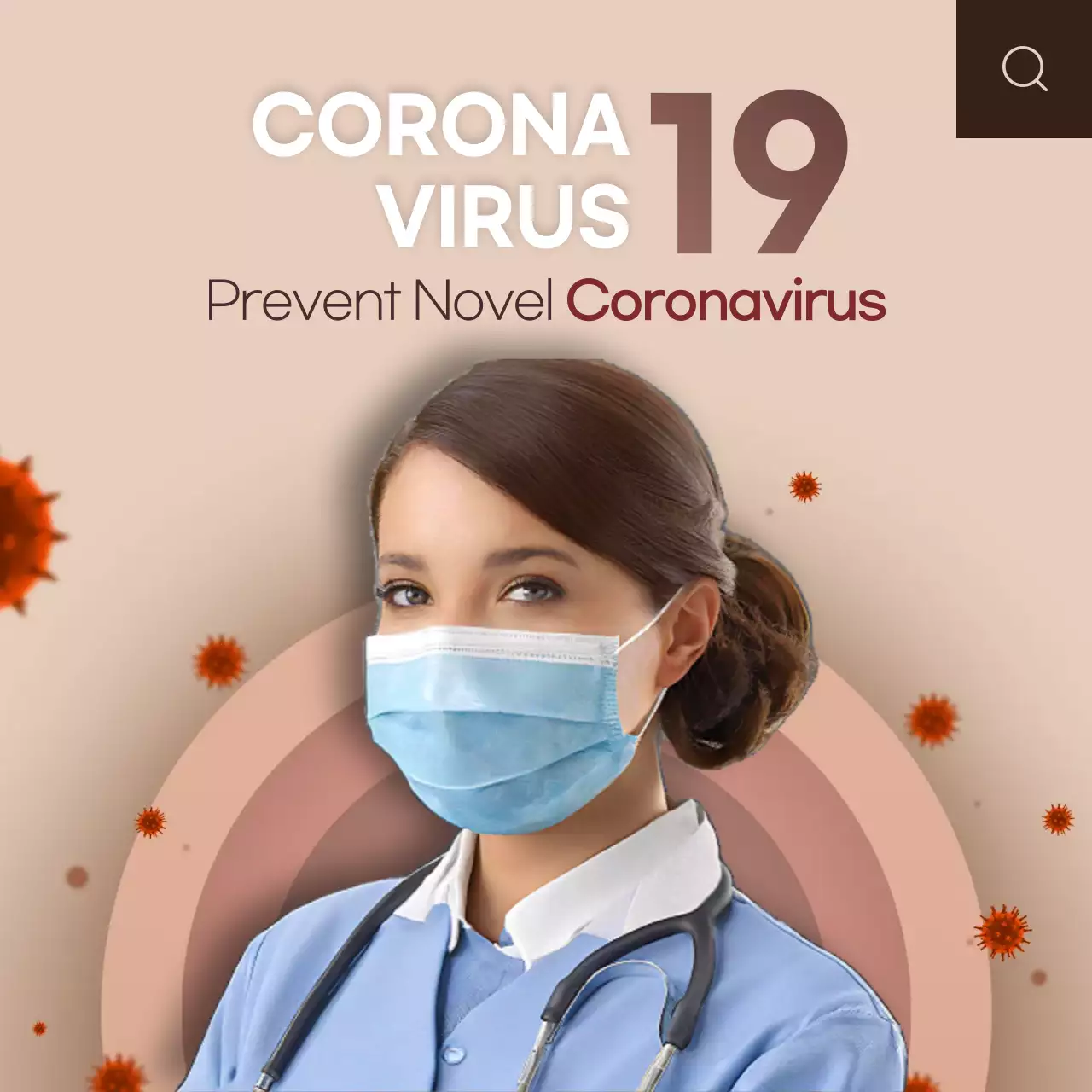 Blue Minimal Virus Guideline Instagram Post