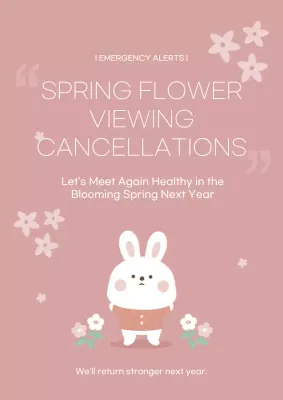 Pink Minimal Event Announcement Poster