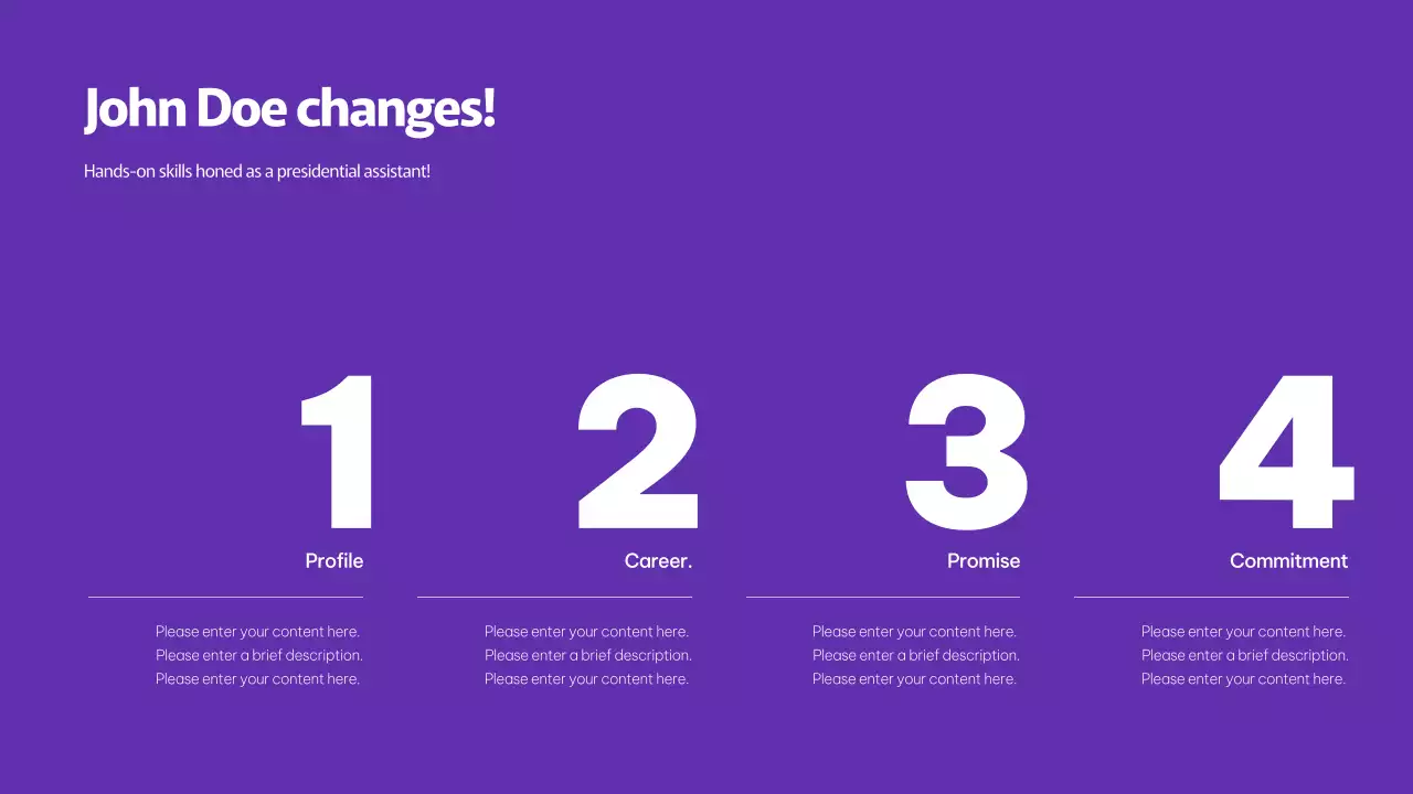 Purple Modern Election Promotion Presentation