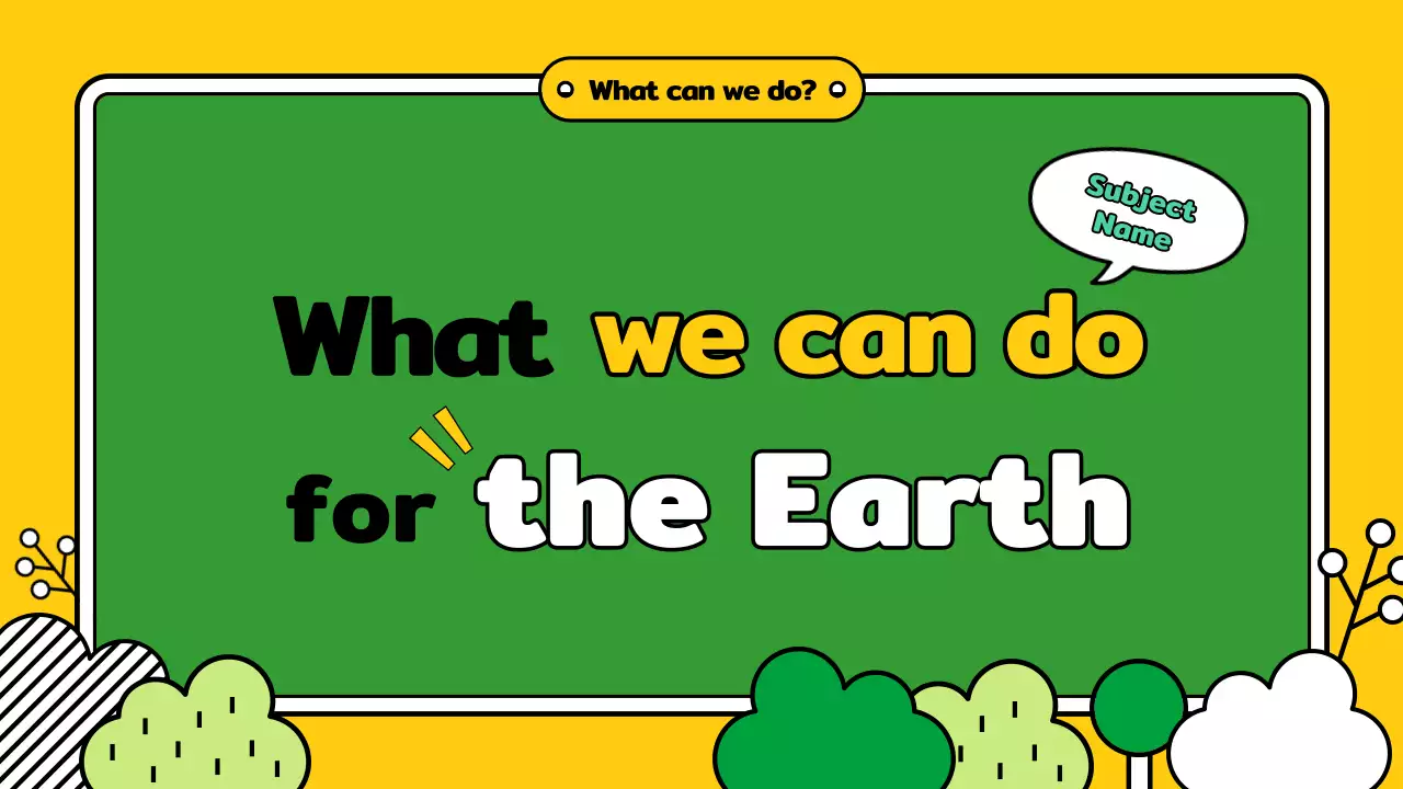 Yellow Playful Environment Guide Presentation