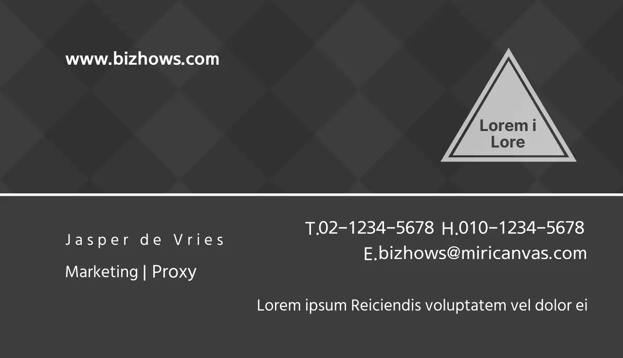 Ontwerp een donker getint visitekaartje
