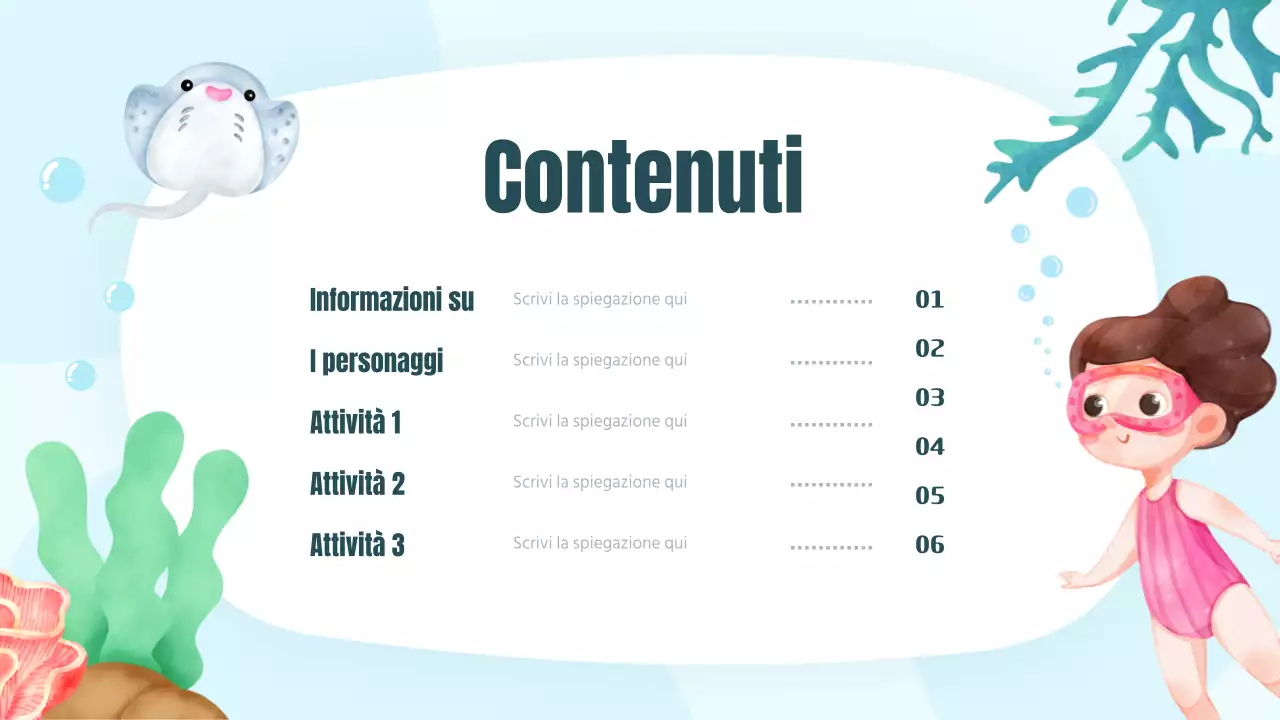 Una colorata e simpatica storia di mare illustrata a lezione di lettura