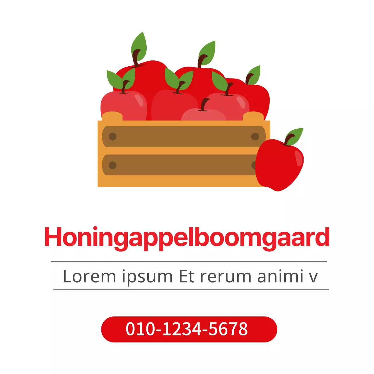 Een leuke rood en zwart geïllustreerde boomgaard vraagbaak