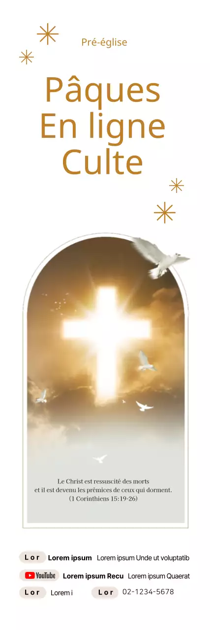 Bannières de Pâques blanches et propres