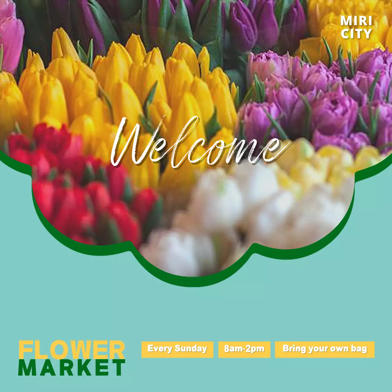 Colorful Floral Flower Promotion Instagram Post