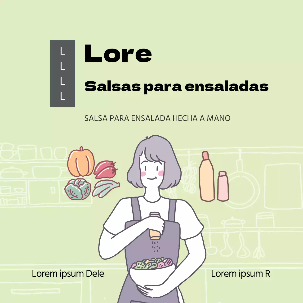 Salsa ligera para ensalada verde