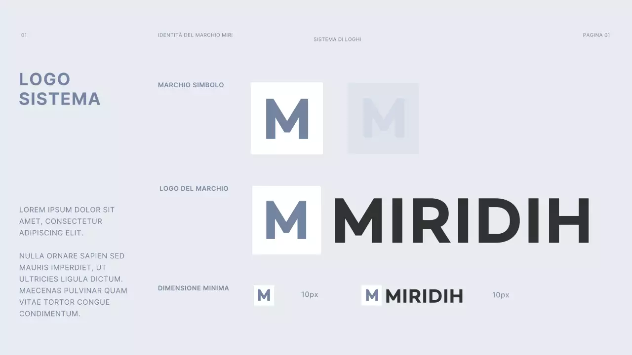 grigio scuro blu chiaro gridconcept semplice linea guida del marchio