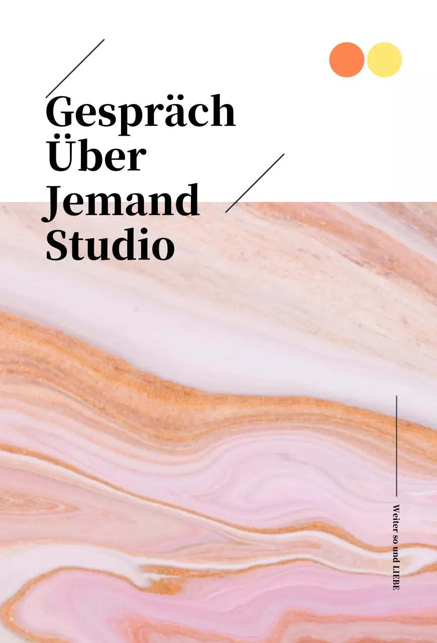 Postkarte eines Einkaufszentrums in rosa Marmortönen