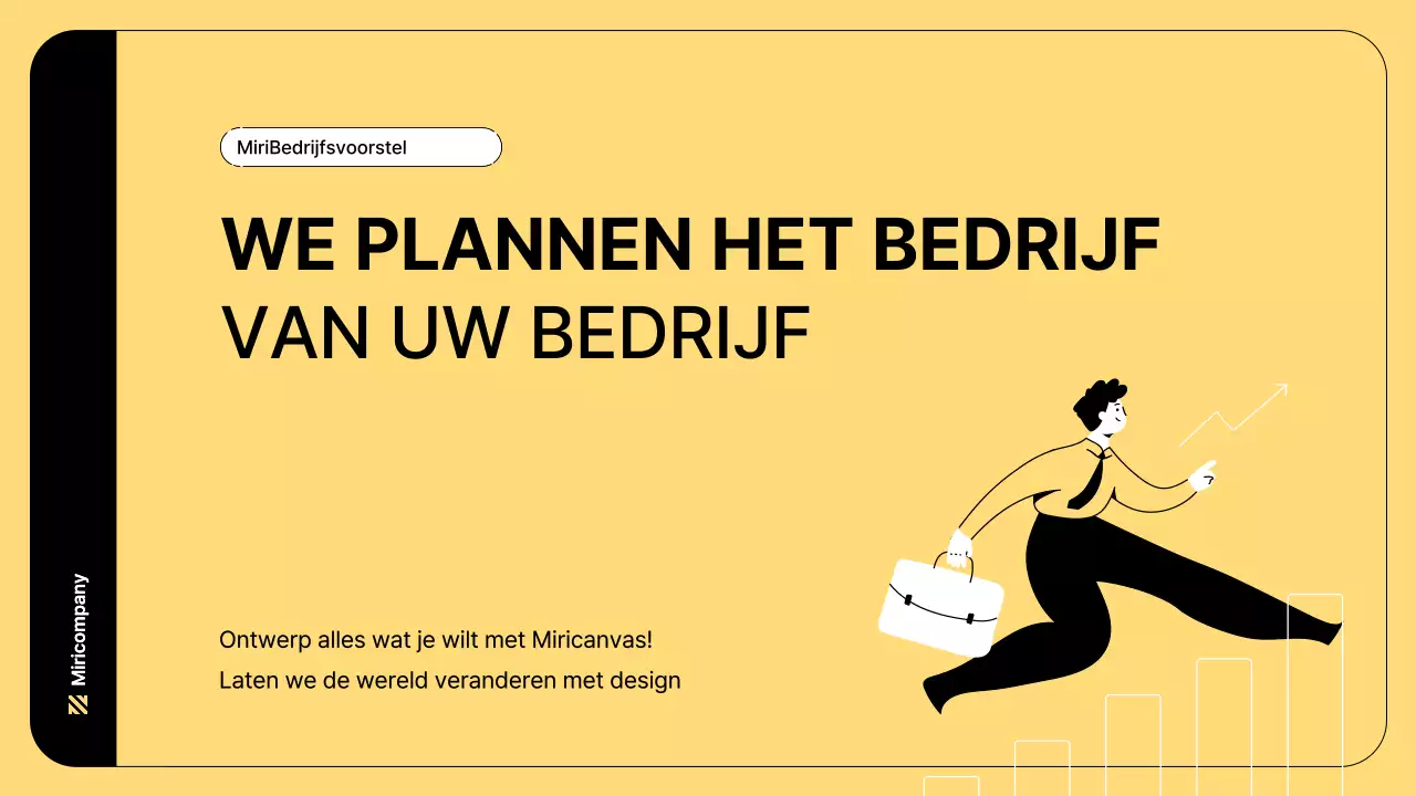 Zakelijke illustratie met eenvoudige lijnen en gele kleur