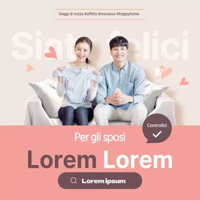 Immagine di una casa in affitto tutta rosa per gli sposi