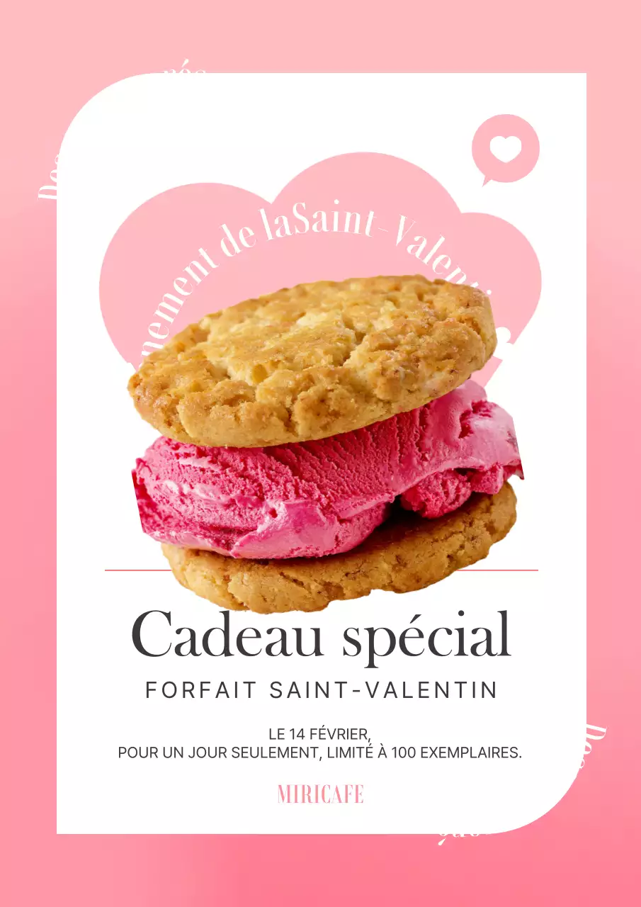 Promouvoir un café dessert rose pour la Journée blanche