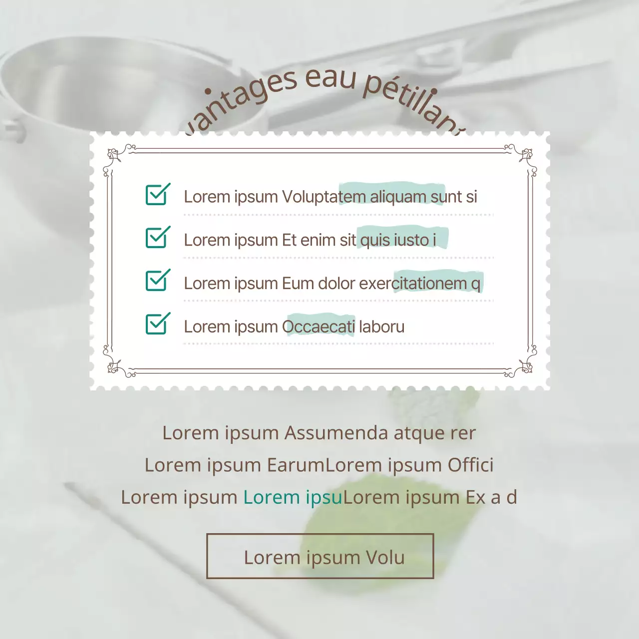 Comment utiliser l'eau pétillante avec un thème turquoise apaisant