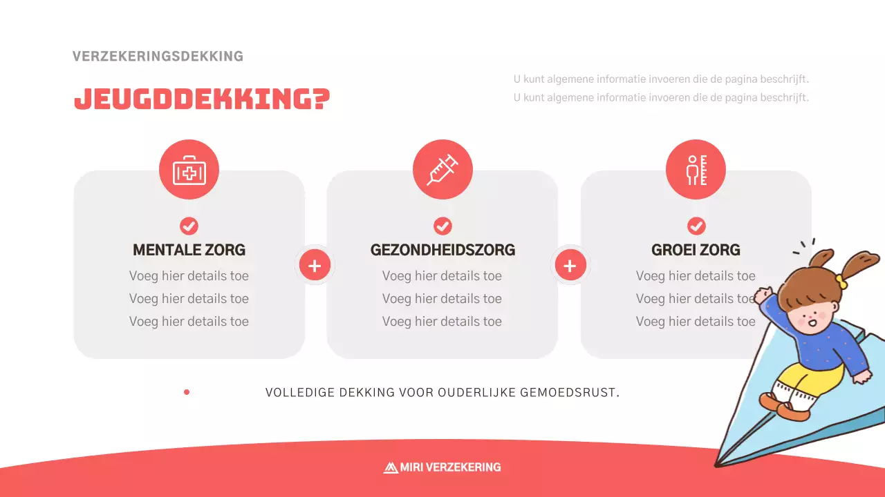 Schattig voorstel voor kinderverzekering in roze