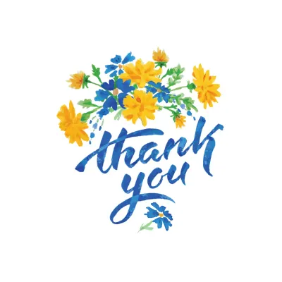 Blue Floral Thank You Card Instagram Post