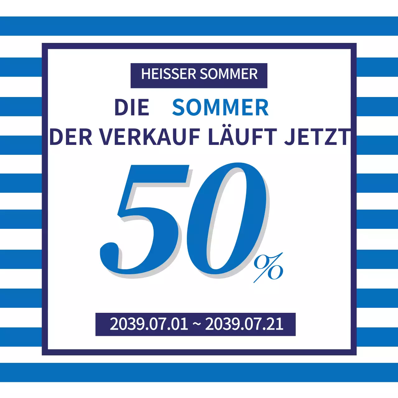 Blauer Streifen Sommer Hot Summer Summer Sale