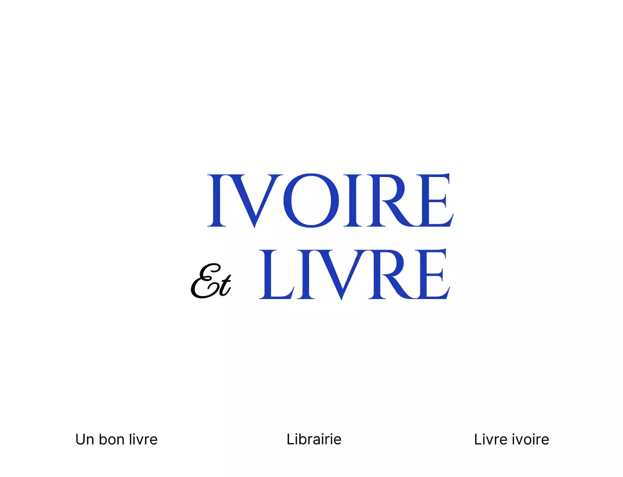 Logiciel de bibliothèque sentimentale avec typographie de texte bleue