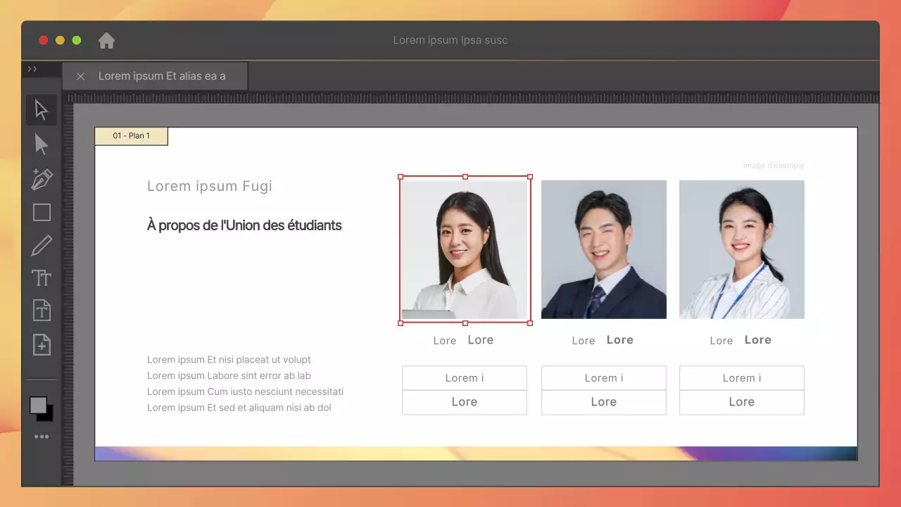 Concept du programme en gris et rouge Plénière de clôture
