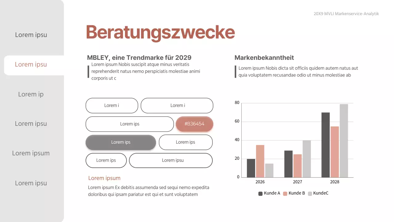 Farbverlauf rosa-beige sauberer Beratungsbericht