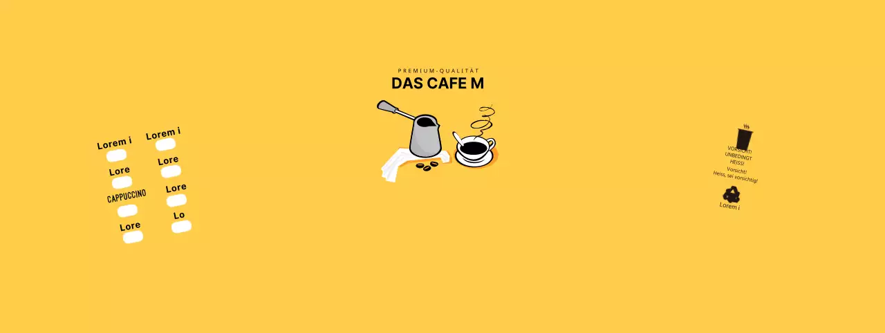 Gelb illustrierte Cafe Checkliste