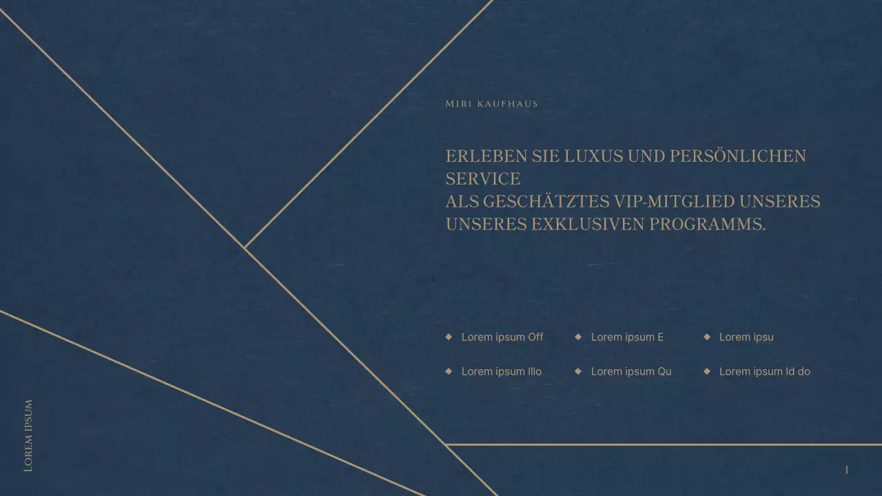 Ein luxuriöser Kaufhaus-VIP-Club in Rot und Marineblau