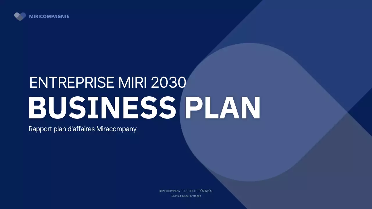 Rapport de plan d'affaires d'entreprise simple bleu marine