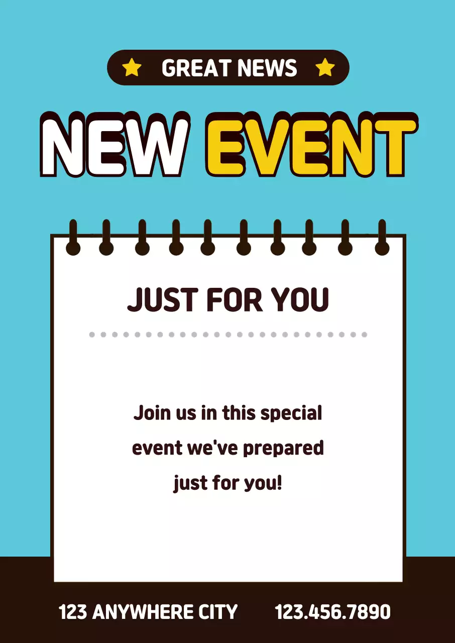 Blue Simple Event Announcement Poster