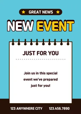 Blue Simple Event Announcement Poster