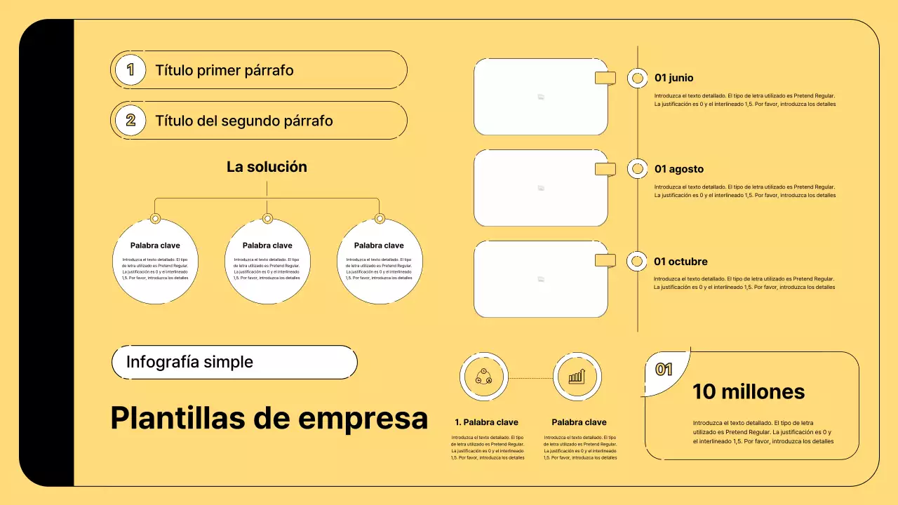 Ilustración empresarial de líneas sencillas y color amarillo