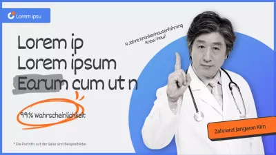 Einfache YouTube-Miniaturansicht für Krankenhausmarketing in Blau.