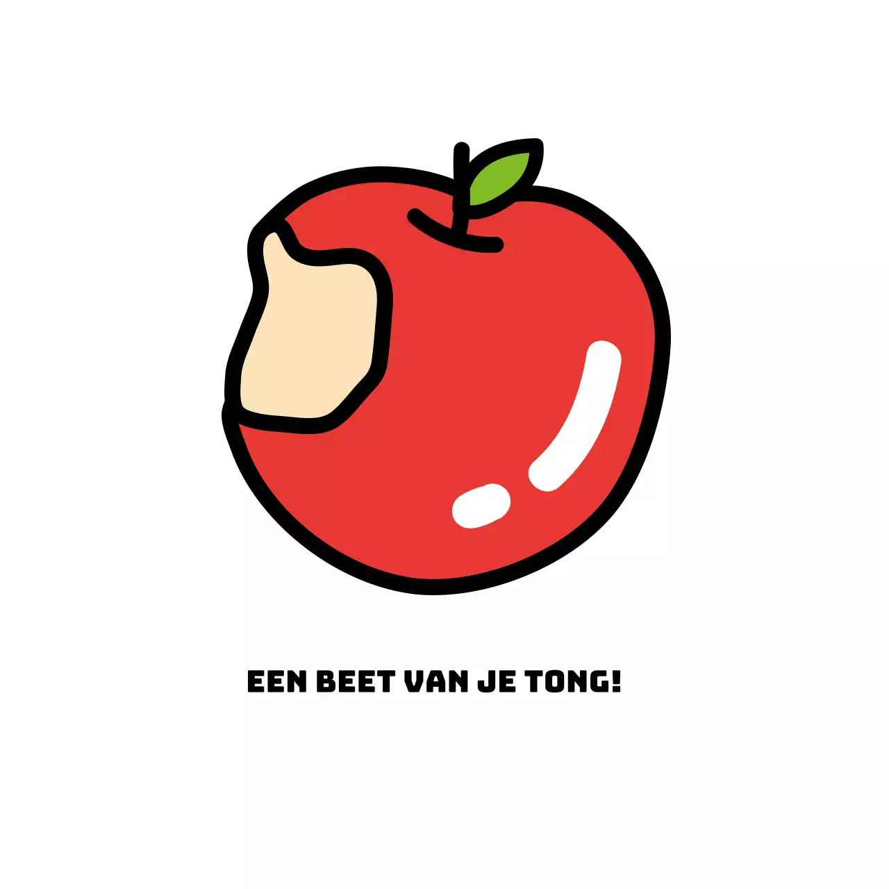 Witte illustratie grappig voedsel boerderij appel promotie