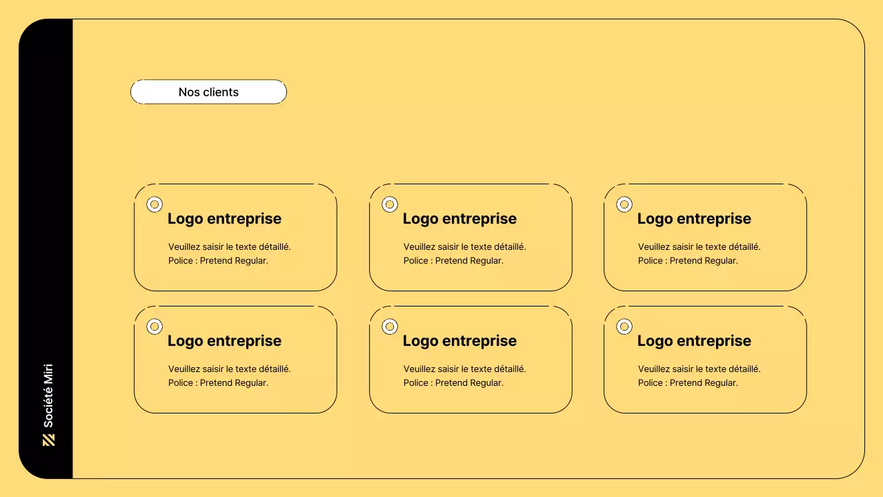 Illustration d'entreprise avec des lignes simples et la couleur jaune