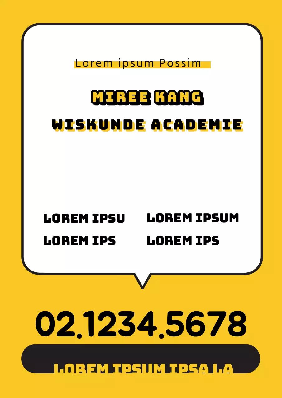 Eenvoudige schoolpromotie met gele en zwarte tekstballonnen