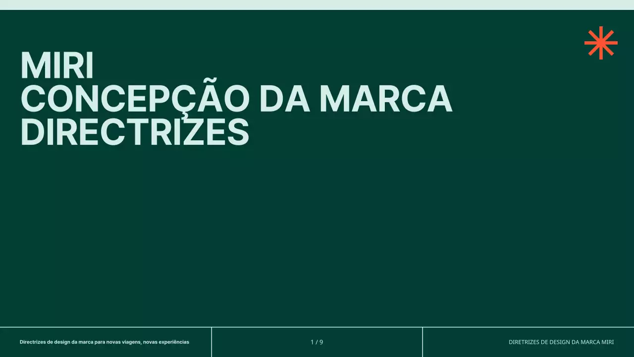 Directrizes de marca simples em verde com acentos cor de laranja