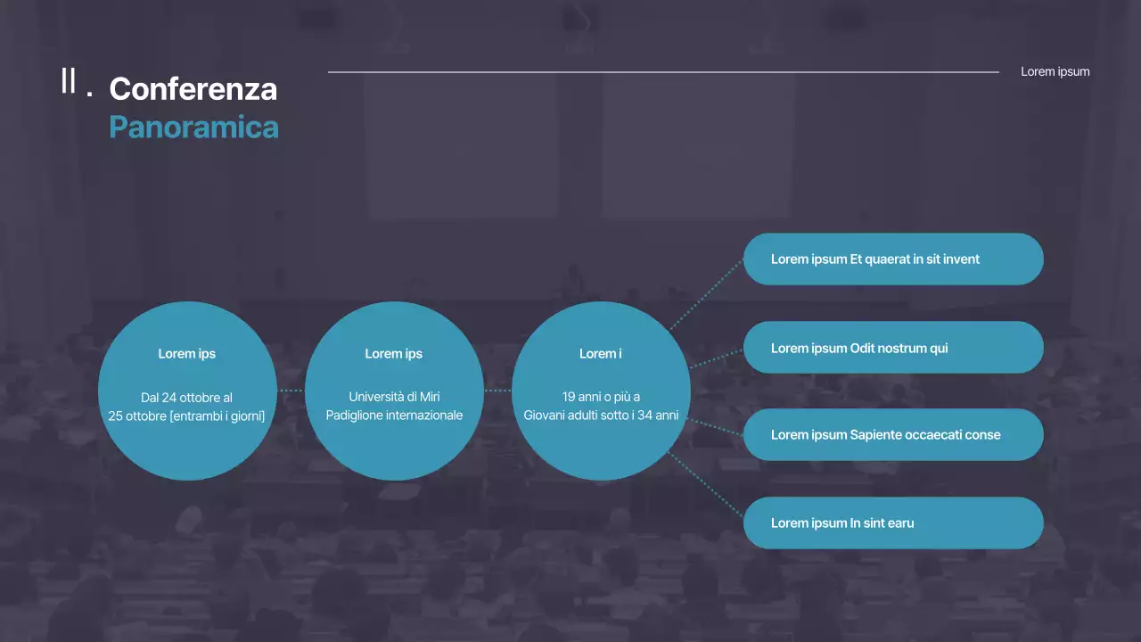 Finta presentazione di conferenza ONU semplice, blu e blu navy