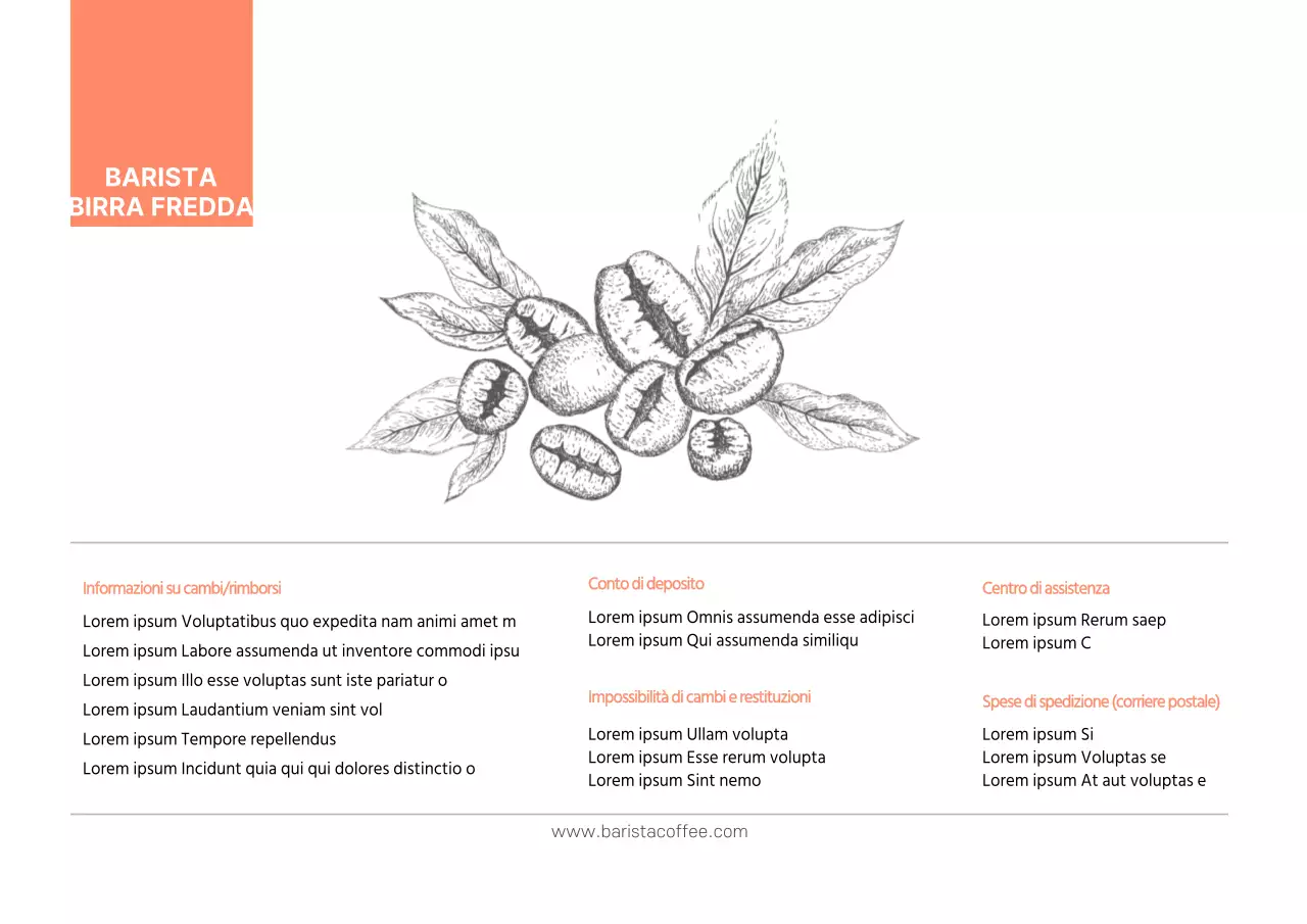 Informazioni sul prodotto Brown Tone Bean Illustration Café