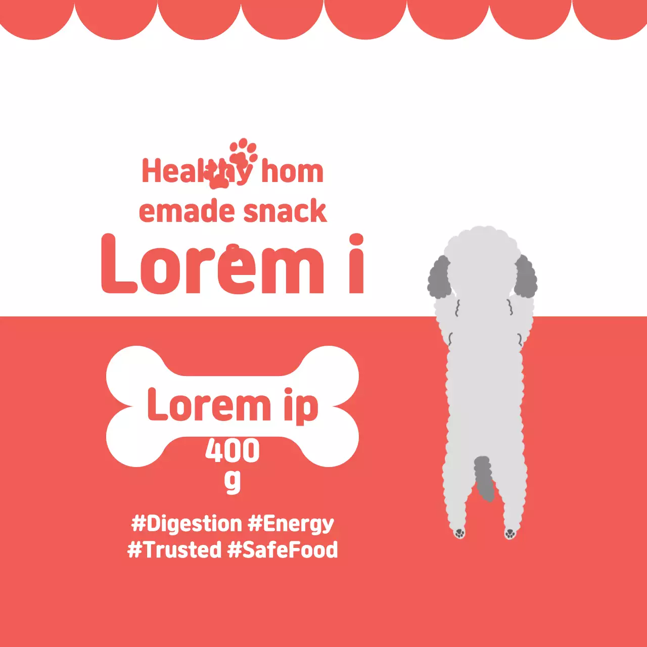 Label Makanan Buatan Sendiri Bergambar Merah